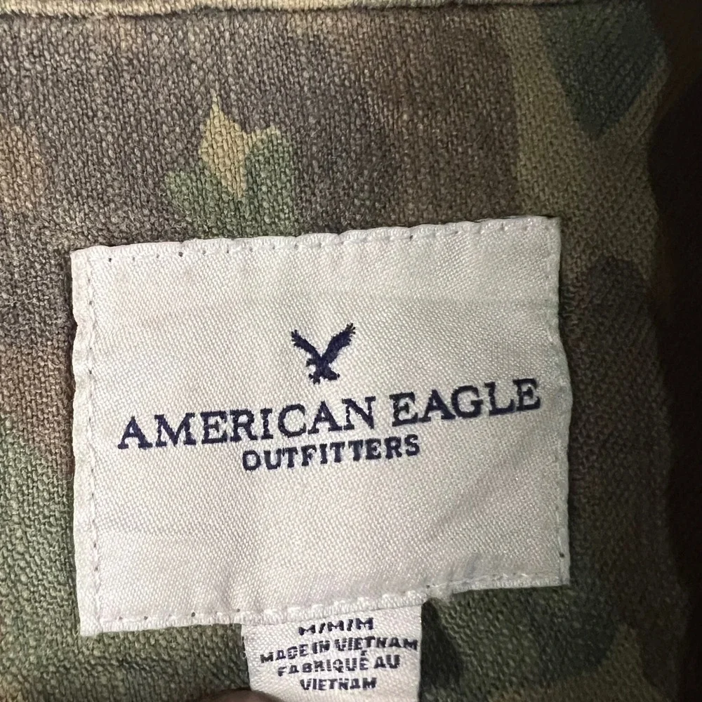American Eagle Outfitters‎ Mens Camo Button Up Shirt Long Sleeve Utility